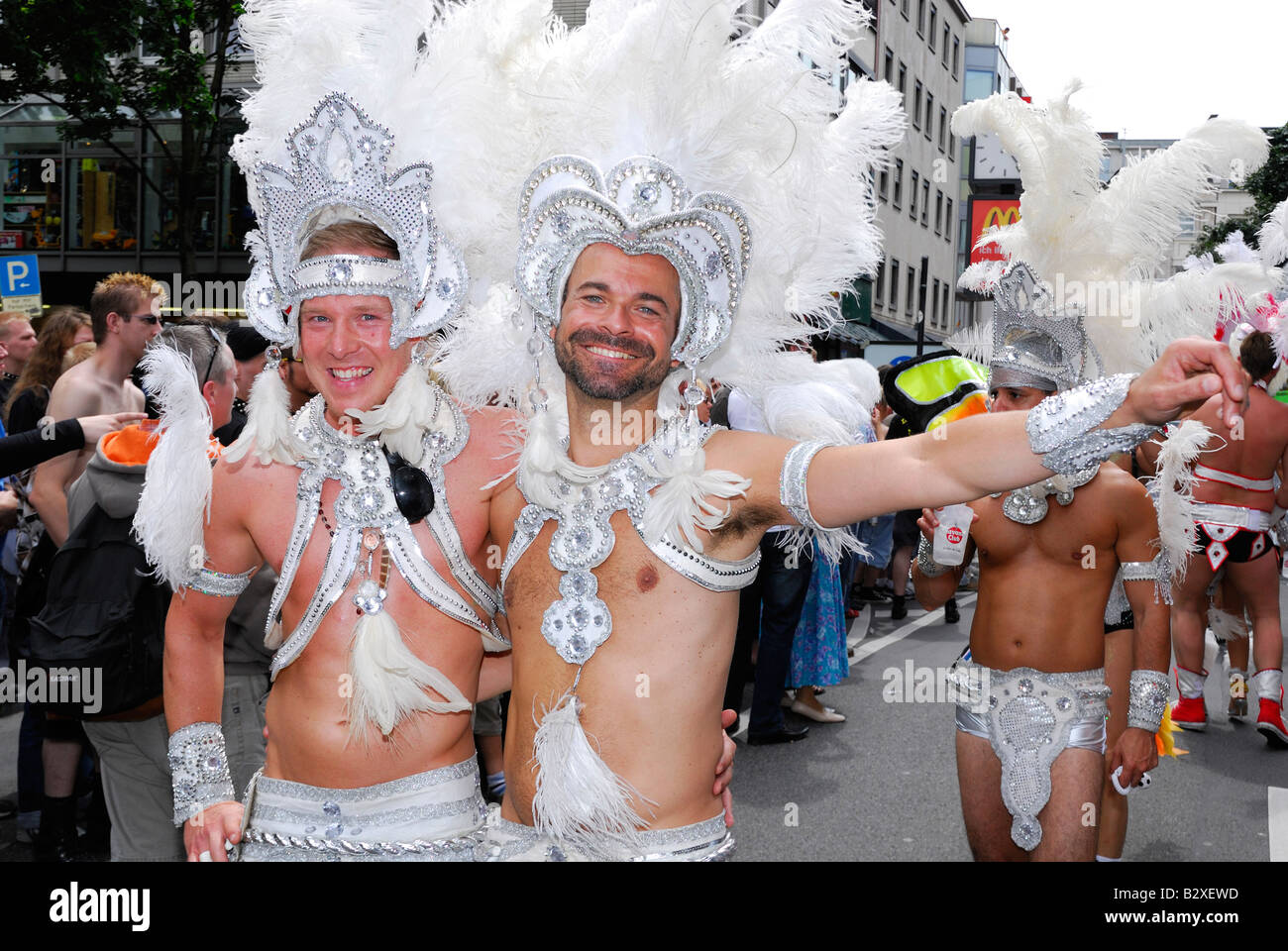Christopher Street Day gay parade di Colonia, Germania Foto Stock