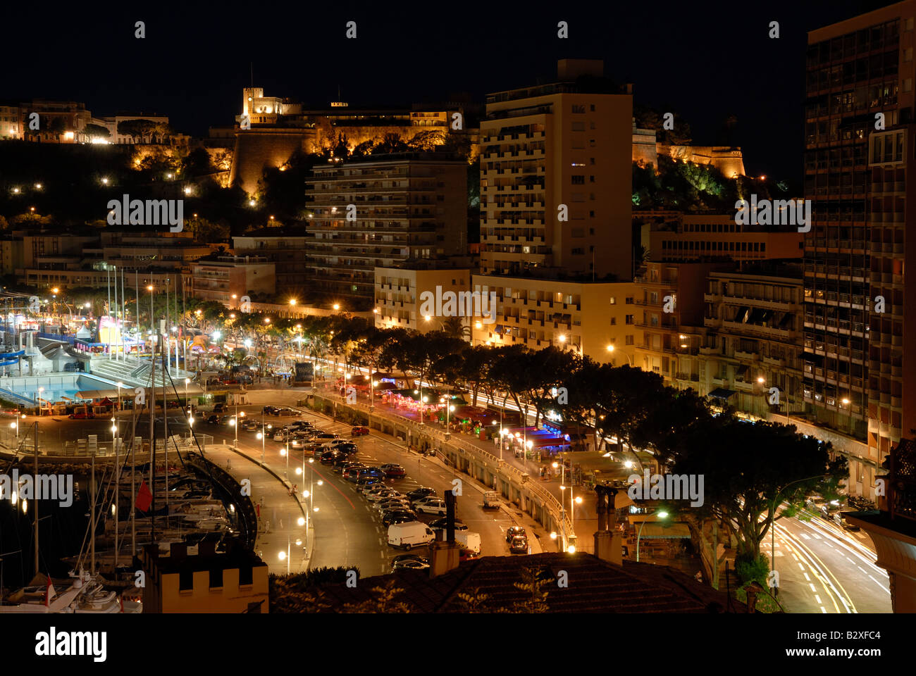 Vista su Monaco di Notte Foto Stock