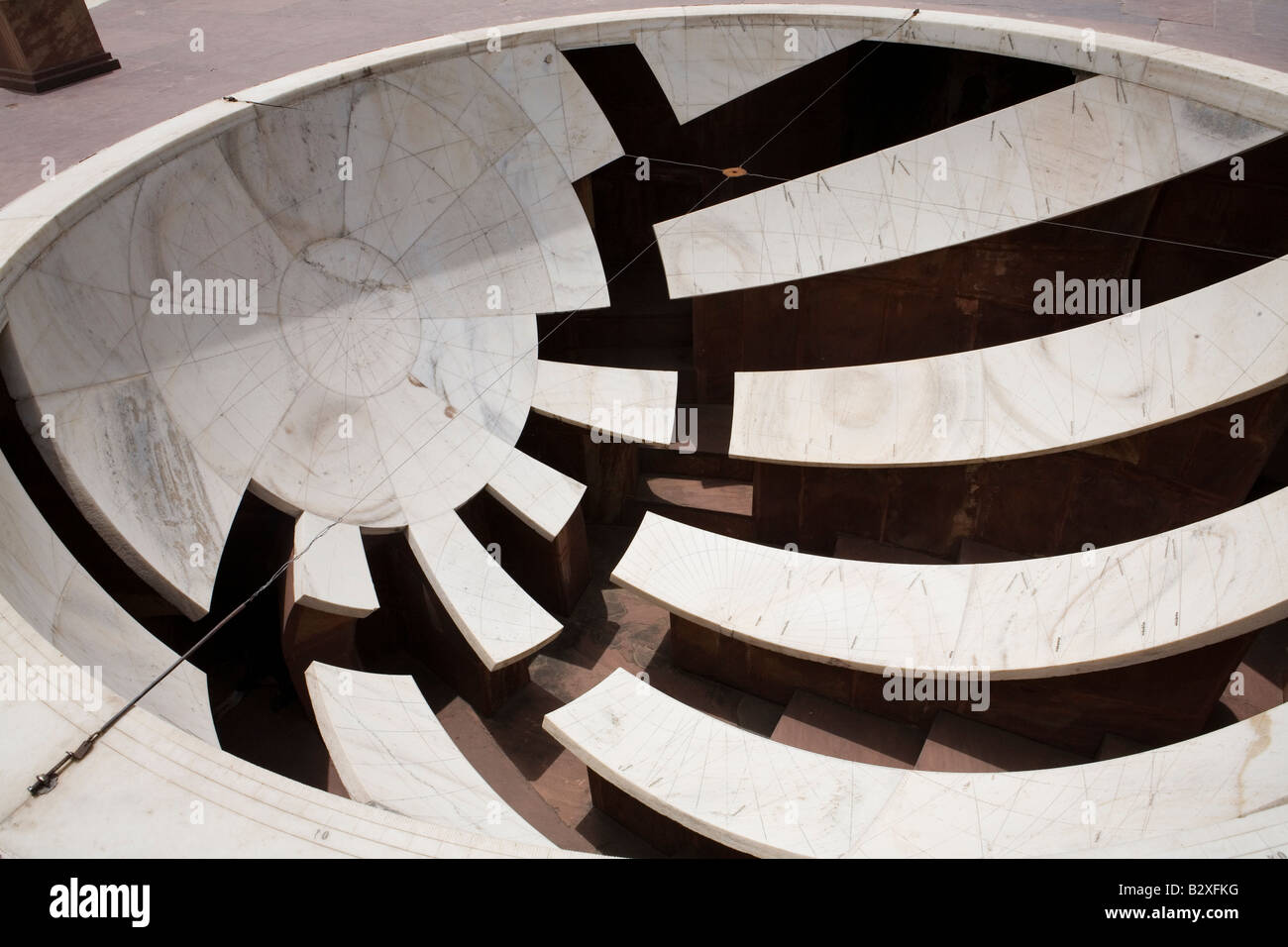 Jantar Mantar, Jaipur, un osservatorio ha iniziato da Jai Singh nel 1728. Foto Stock