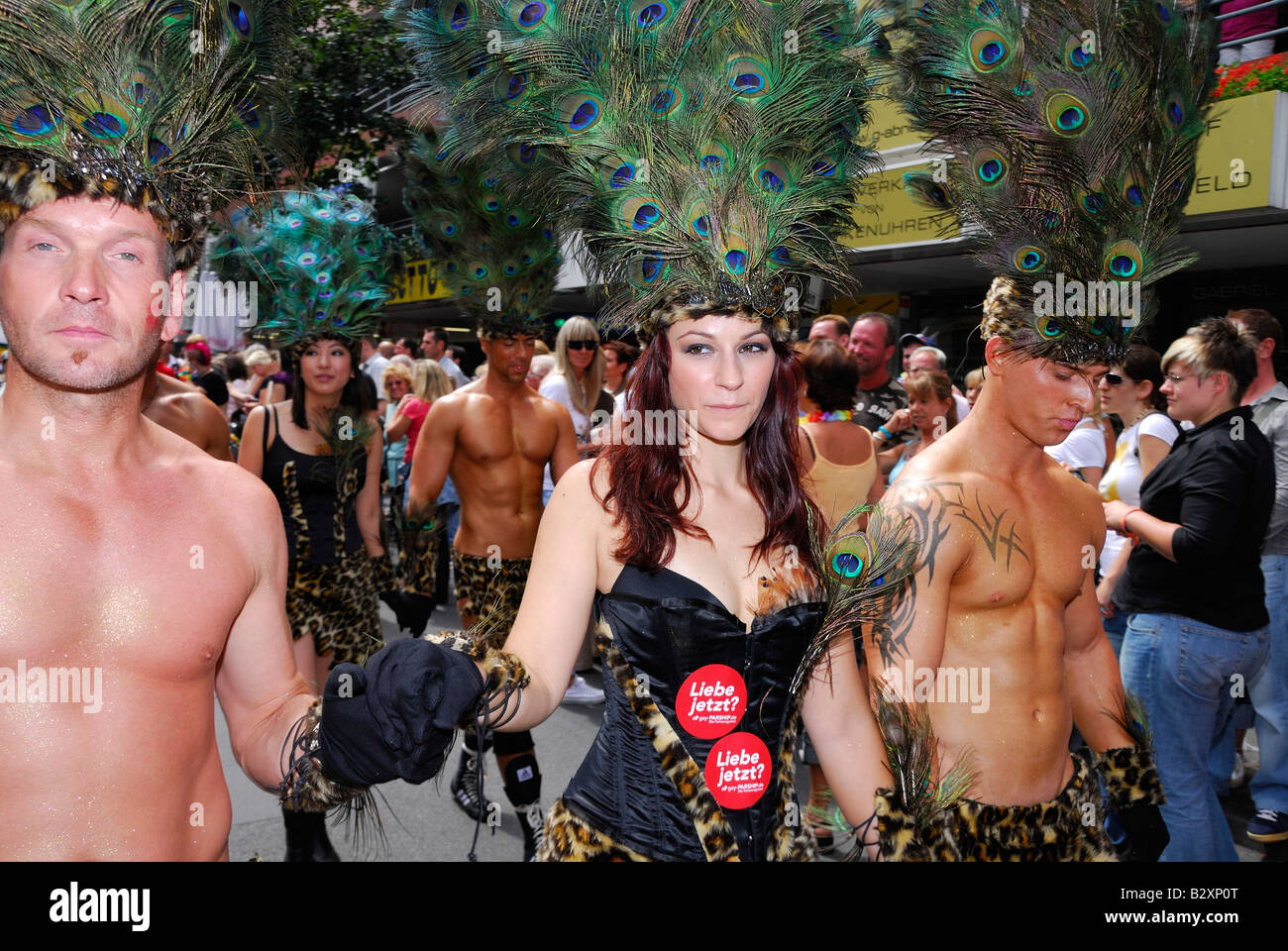 Christopher Street Day gay parade di Colonia, Germania Foto Stock