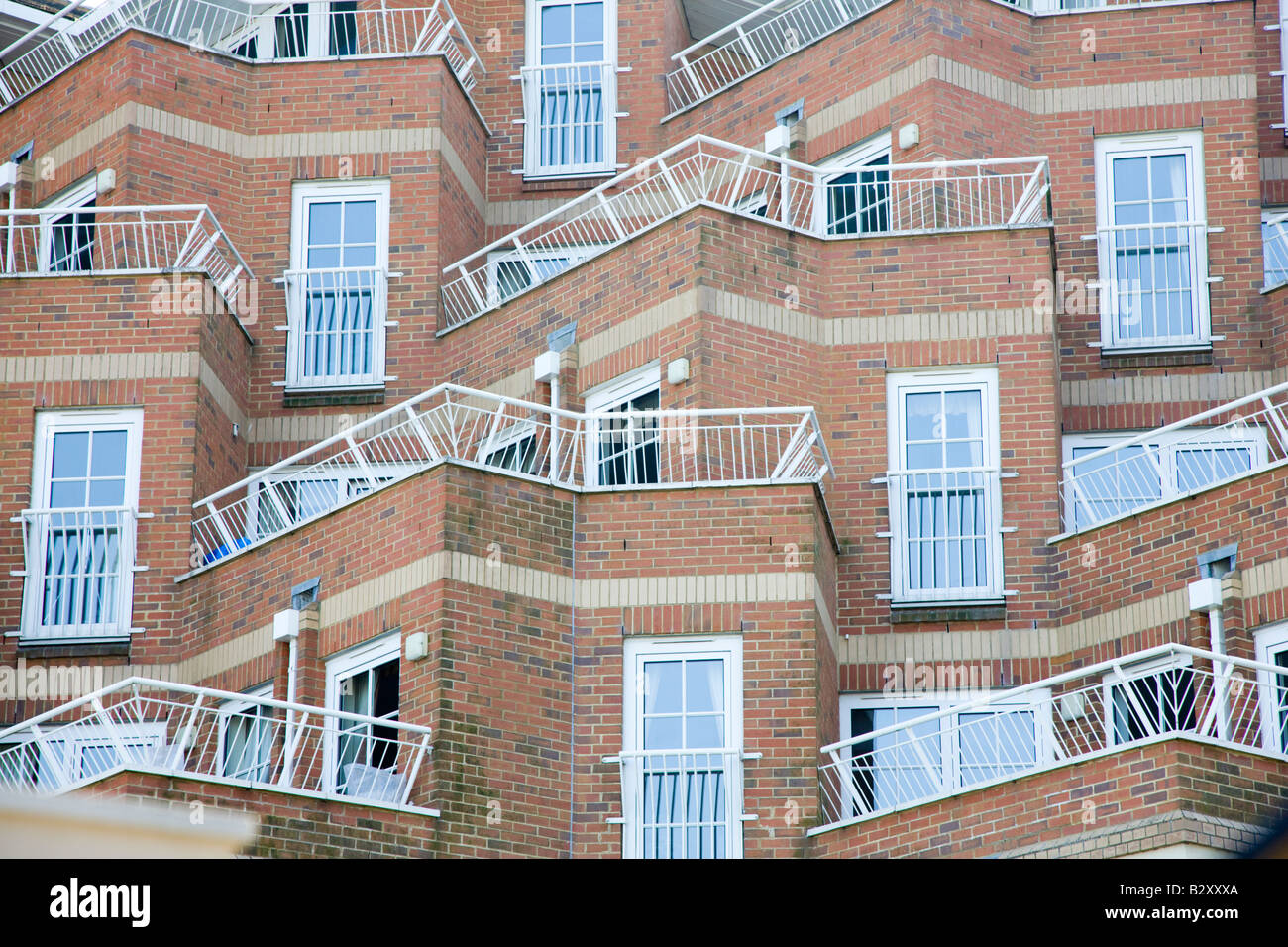 Pensione Appartamenti e balconi in Broadstairs Kent Foto Stock