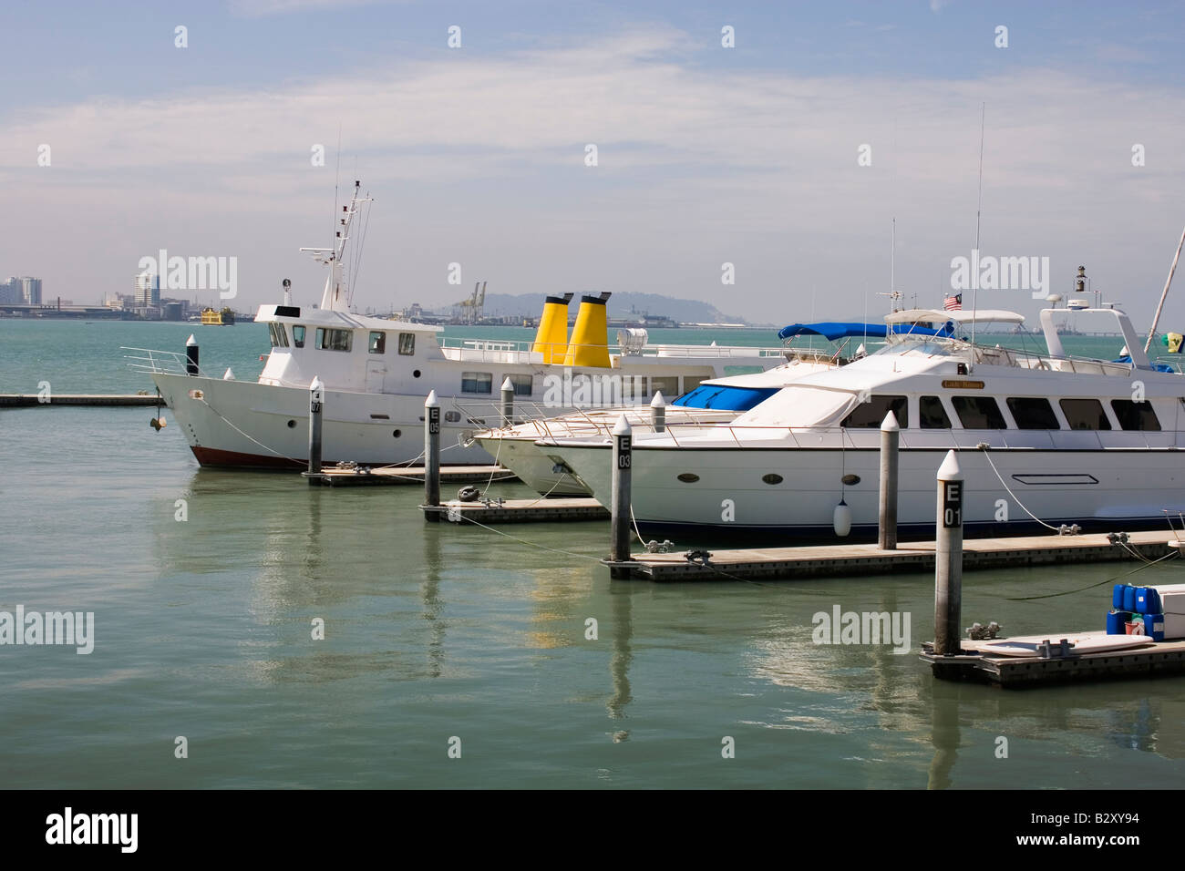 Tanjong City Marina Georgetown Penang Island Malaysia Luglio 2008 Foto Stock