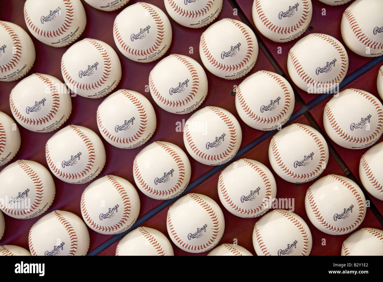 Un modello di Rawlings Major League Baseballs al Citizens Bank Park, Philadelphia, Pennsylvania Foto Stock