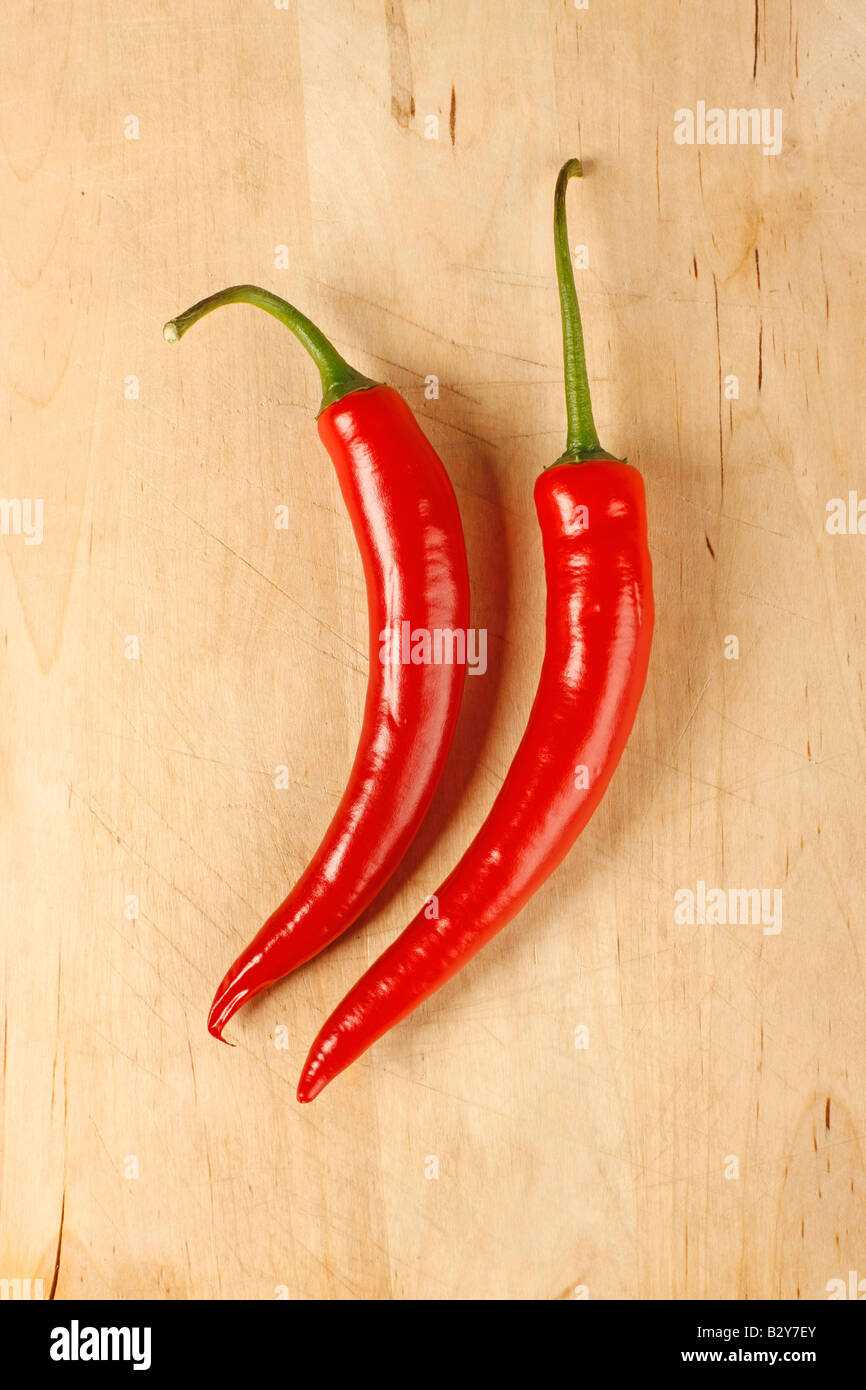 Red Hot Chili Peppers su un tagliere Foto Stock