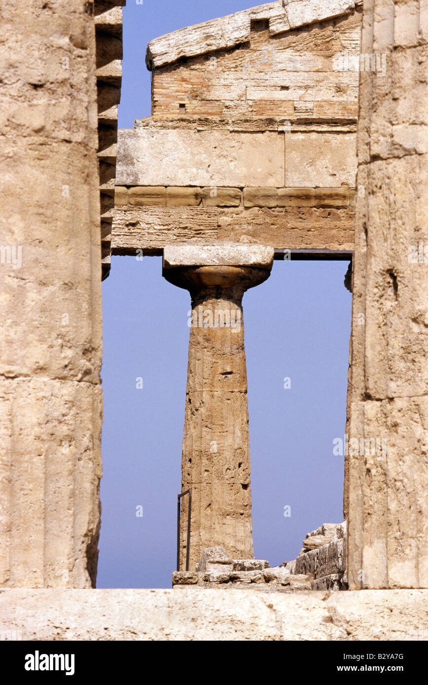 L'Europa, Italia, campania, paestum, il tempio di Cerere Foto Stock