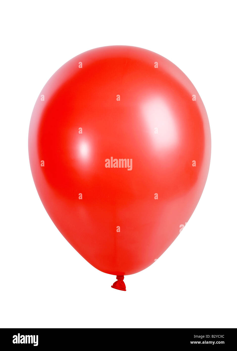 Studio shot di un palloncino rosso isolato su sfondo bianco file XXL riprese con una fotocamera ad alta risoluzione 21 megapixel Foto Stock