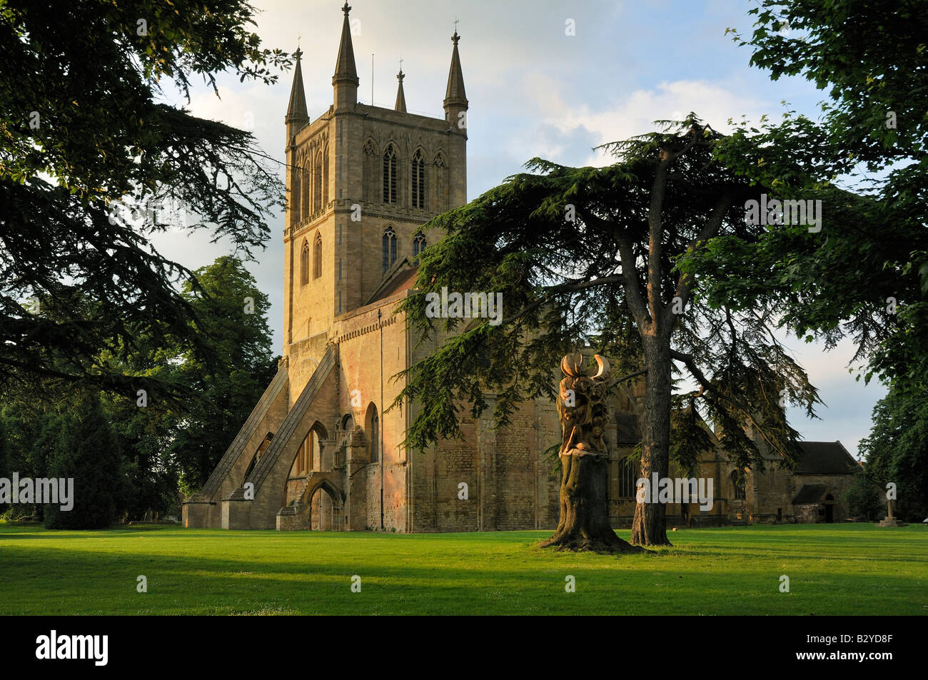 Chiesa abbaziale di Santa Croce Pershore Foto Stock