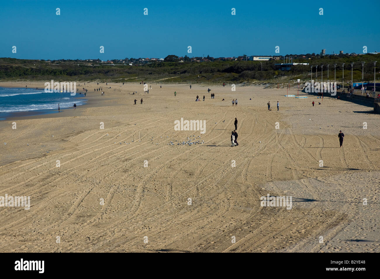 Maroubra Beach a Sydney del sud sobborghi orientali, Australia, guardando verso sud. Foto Stock