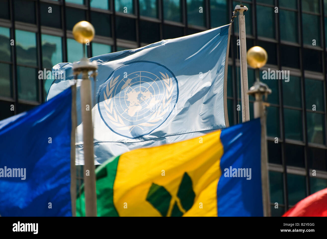 Bandiera delle Nazioni Unite Foto Stock