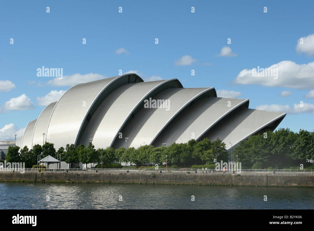 Il Clyde Auditorium conosciuto come l'Armadillo Foto Stock