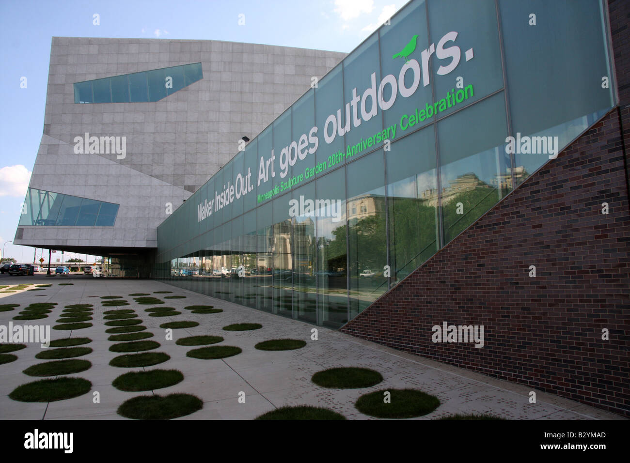 Ingresso anteriore facciata di Walker Art Center Minneapolis, MN, Stati Uniti d'America Foto Stock