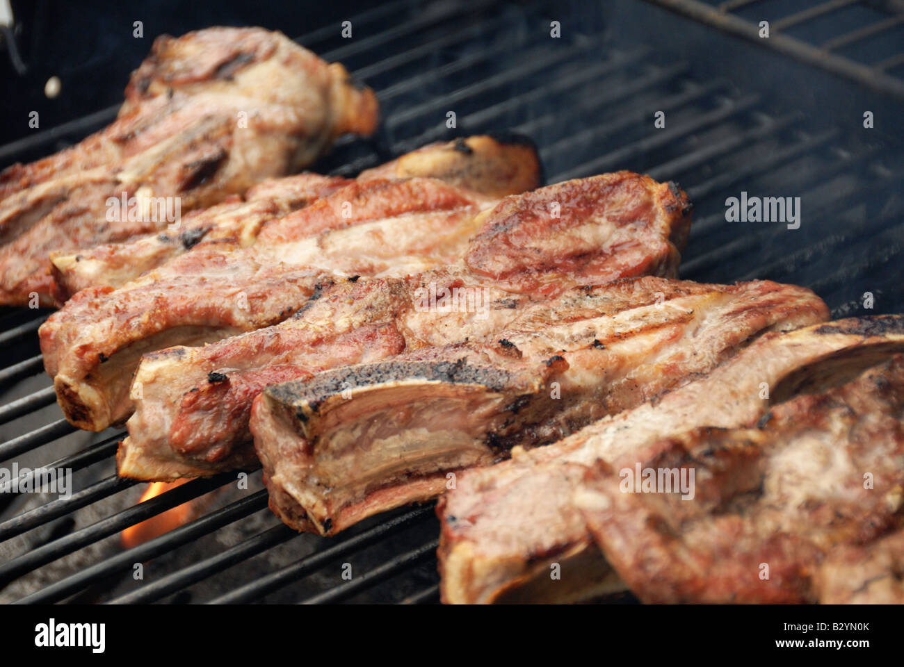 Texas stile country nervature sul grill Foto Stock