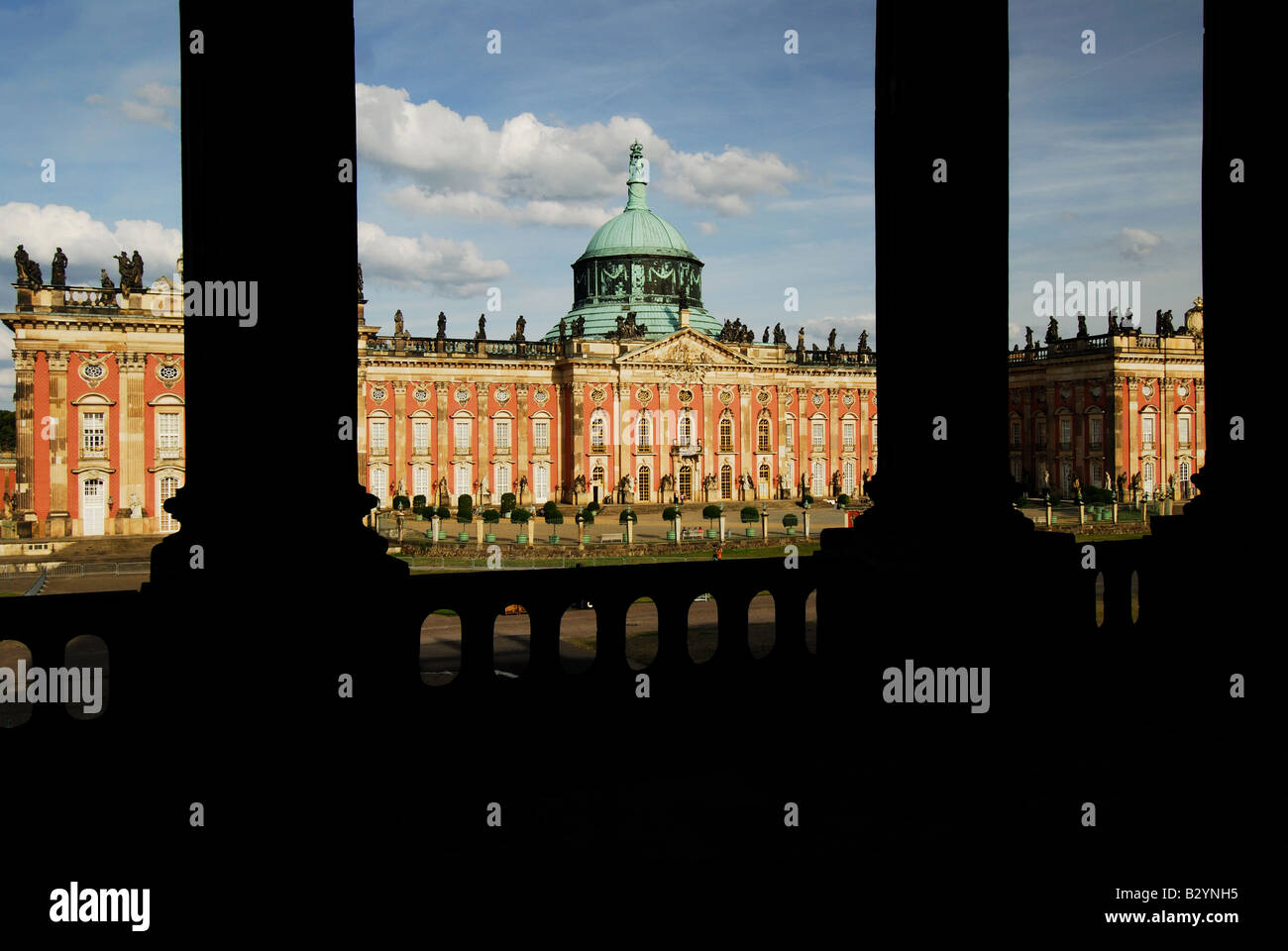 Palazzo nuovo (1763-1769)Parco Schloss, Castello di Sanssouci, potsdam, brandeburgo, Patrimonio dell'Umanità dell'unesco, germania, europa, Photo Kazimierz Jurewicz Foto Stock