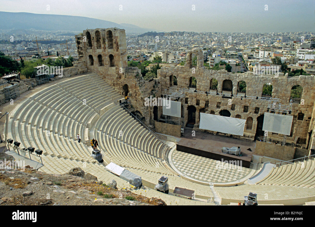 Teatro di Herodes Atticus, Atene, Grecia Foto Stock