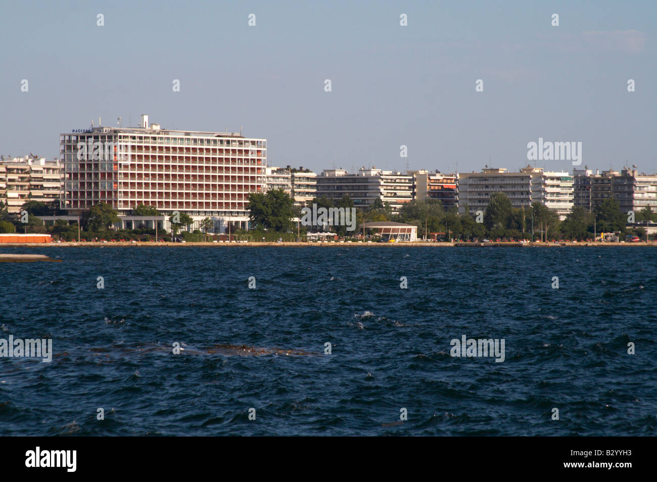 Il lungomare. Macedonia Palace hotel. Salonicco, Macedonia, Grecia Foto Stock