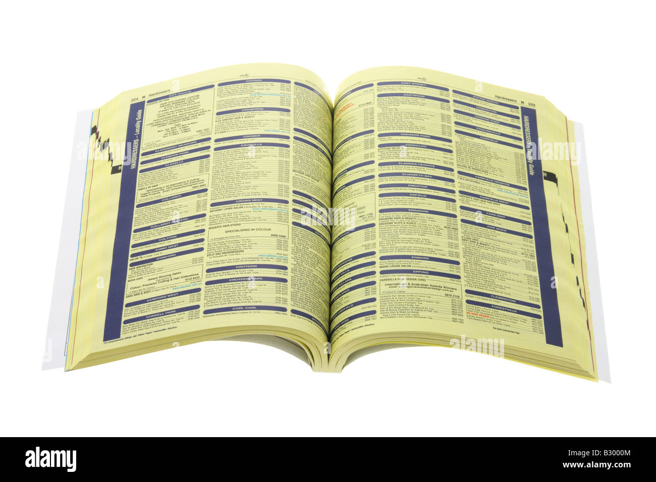 Elenco telefonico Foto Stock
