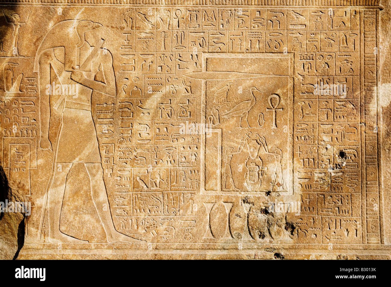 Geroglifici presso il Museo Egizio del Cairo, Egitto Foto Stock