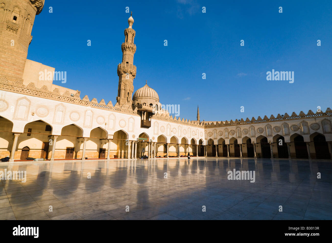Al-Azhar moschea, Khan Al-Khalili, Il Cairo, Egitto Foto Stock
