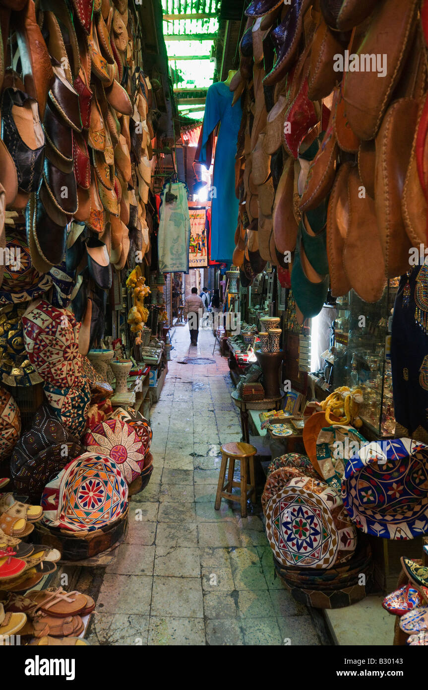 Bazaar di Khan Al-Khalili, Il Cairo, Egitto Foto Stock