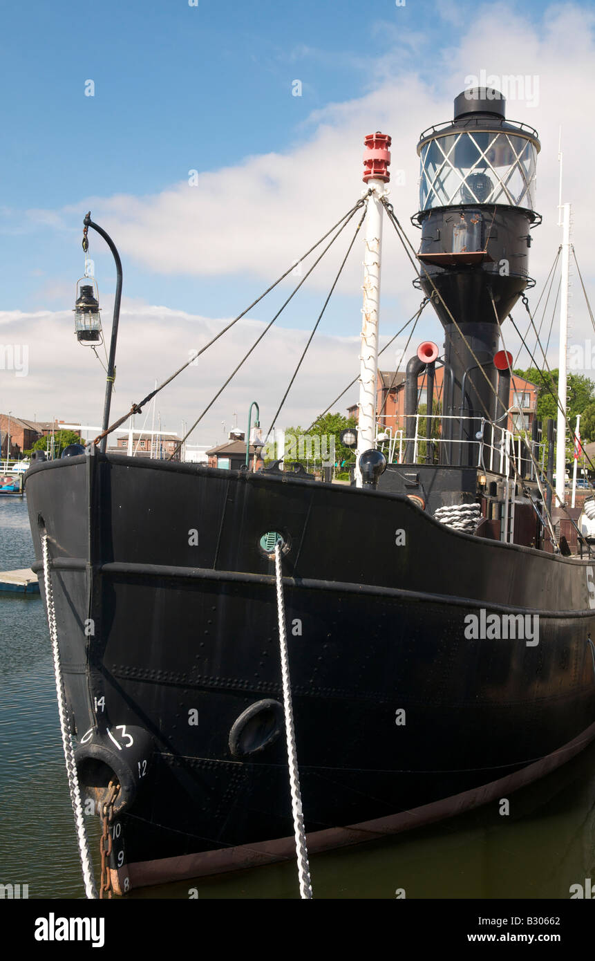 Spurn Lightship a Kingston upon Hull marina Foto Stock