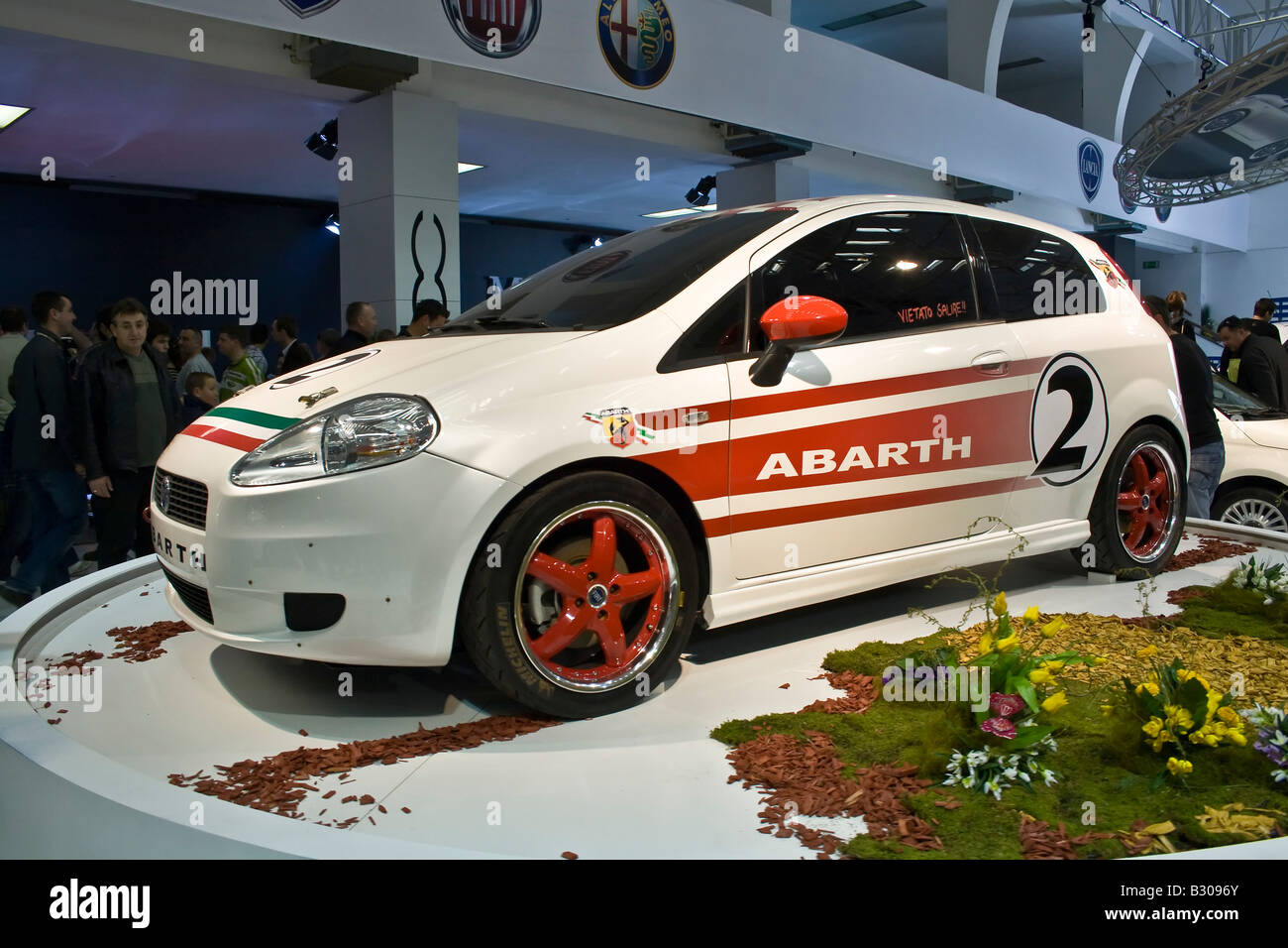 La Fiat Grande Punto Abarth a Zagreb Auto Show in Croazia dal 28.3.2008 - 06.04.2008 Foto Stock