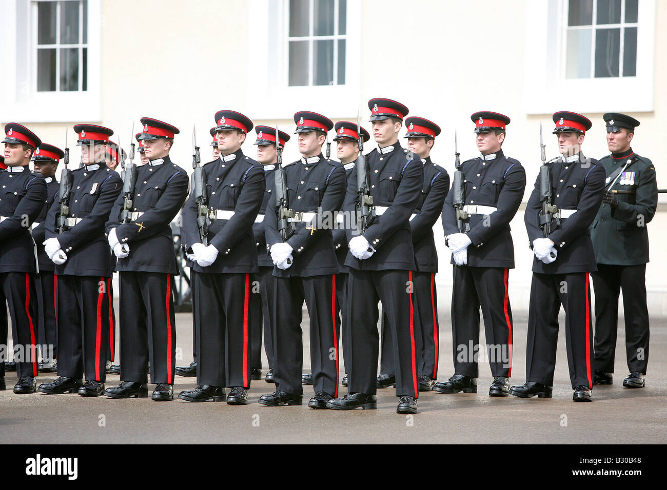 Passare fuori parade presso Sandhurst noto anche come sovrano tehe's Parade Foto Stock