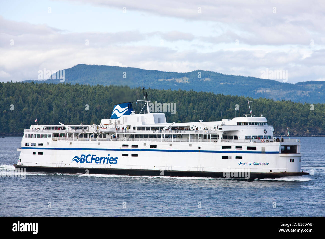 Regina di Vancouver di traghetto sulla rotta da Victoria a Vancouver, da Swartz Bay a Tsawwassen Foto Stock