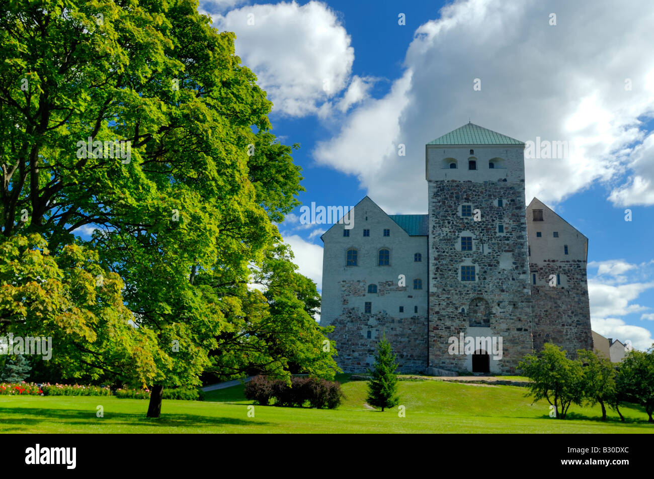 Castello di Turku è il più grande superstite edificio medievale in Finlandia, Turku, Åbo, Finlandia, Europa. Foto Stock
