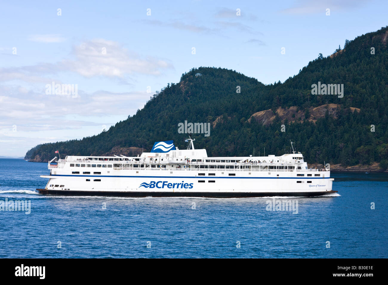 Regina di Vancouver di traghetto sulla rotta da Victoria a Vancouver, da Swartz Bay a Tsawwassen Foto Stock