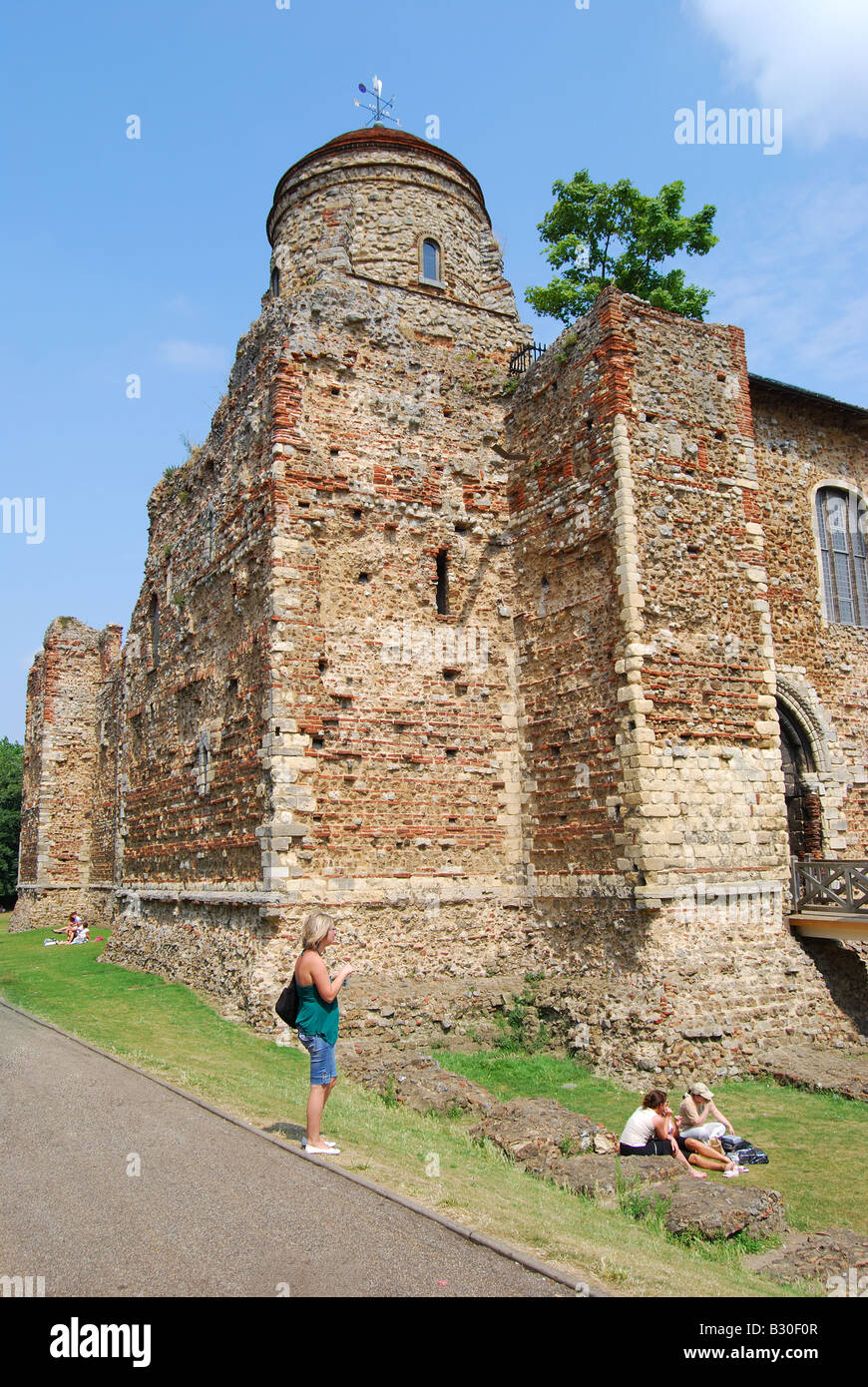 11th ° secolo Castello di Colchester, Upper Castle Park, Colchester, Essex, Inghilterra, Regno Unito Foto Stock