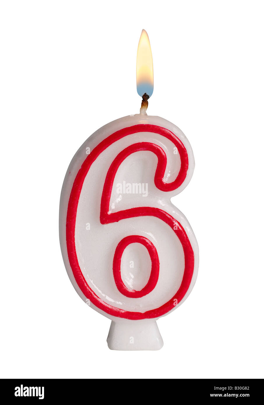 Candela numero 6 Foto Stock
