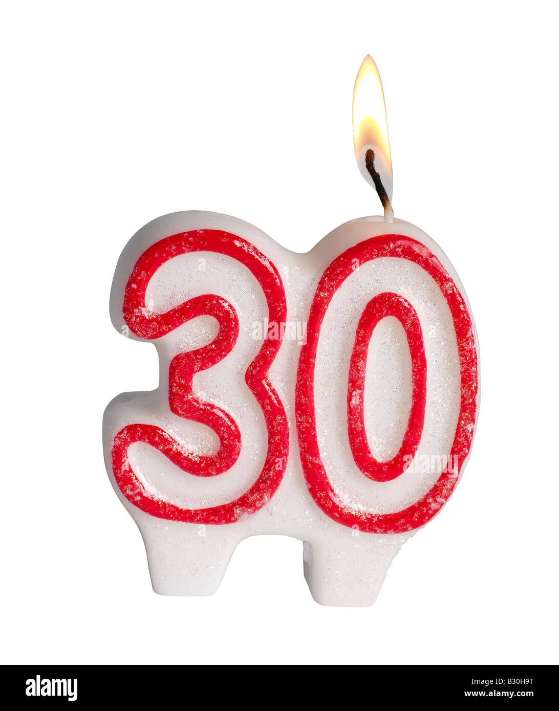 Numero 30 candela Foto stock - Alamy