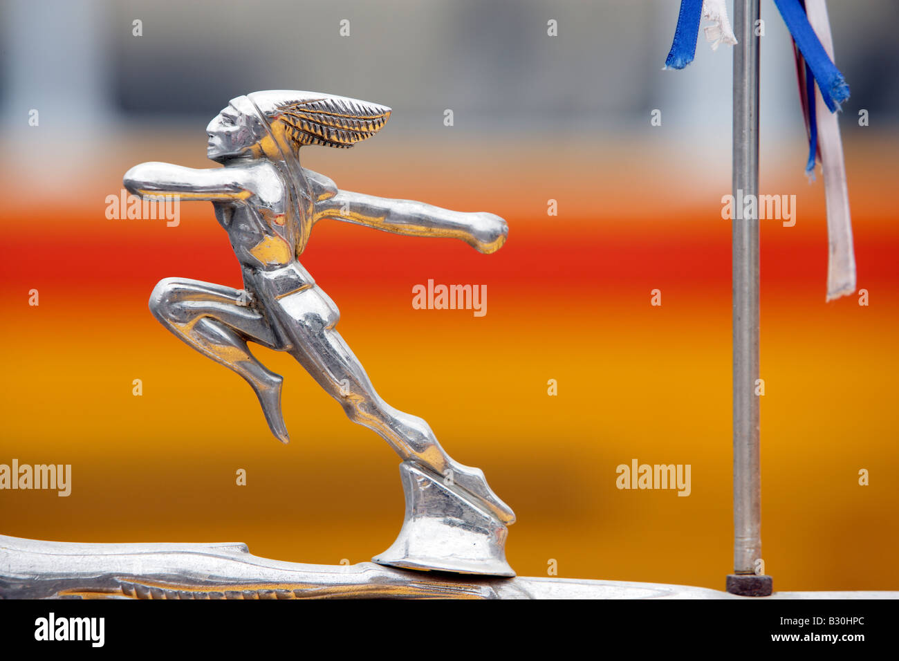 Classic Malta bus mascotte del cofano, close-up Foto Stock