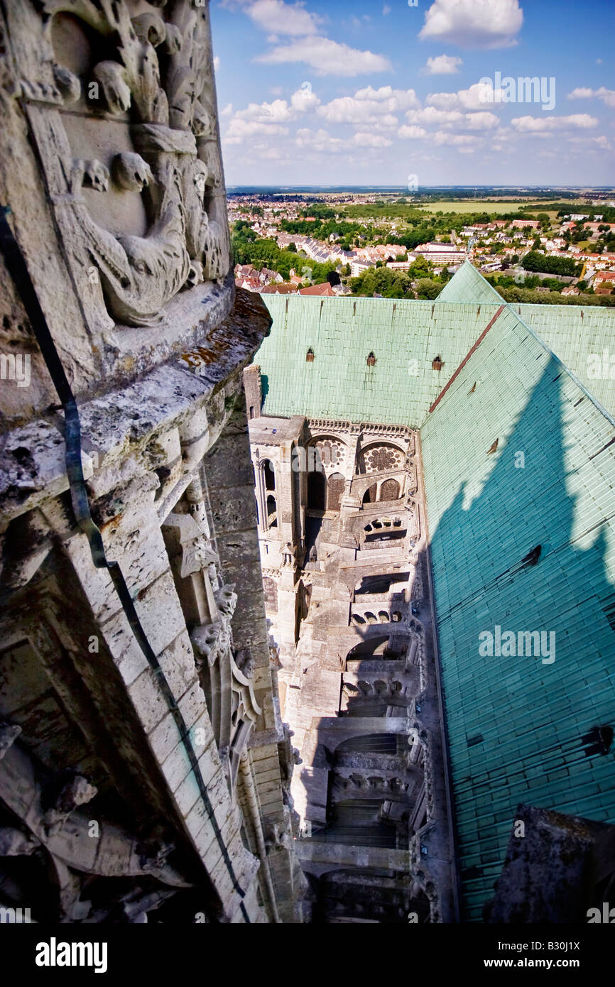 Cattedrale di Notre-Dame de Chartres, Francia Foto Stock