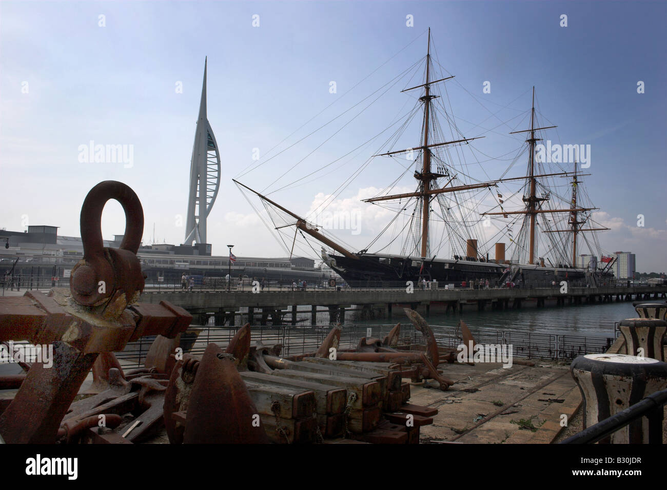 HMS Warrior a Portsmouth Historic Dockyard Foto Stock