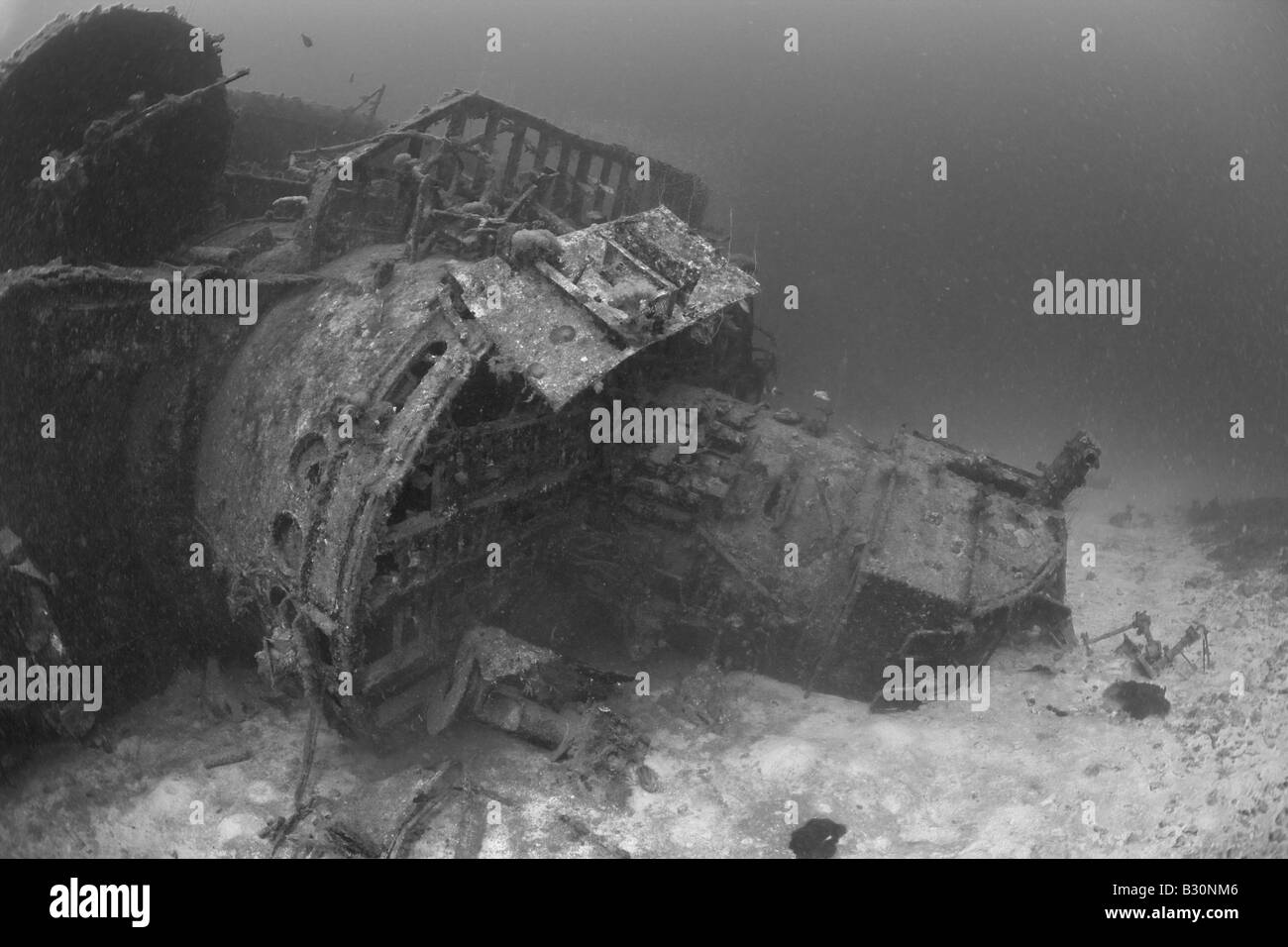 Ponte del Cacciatorpediniere USS Anderson Isole Marshall Bikini Atoll Micronesia Oceano Pacifico Foto Stock