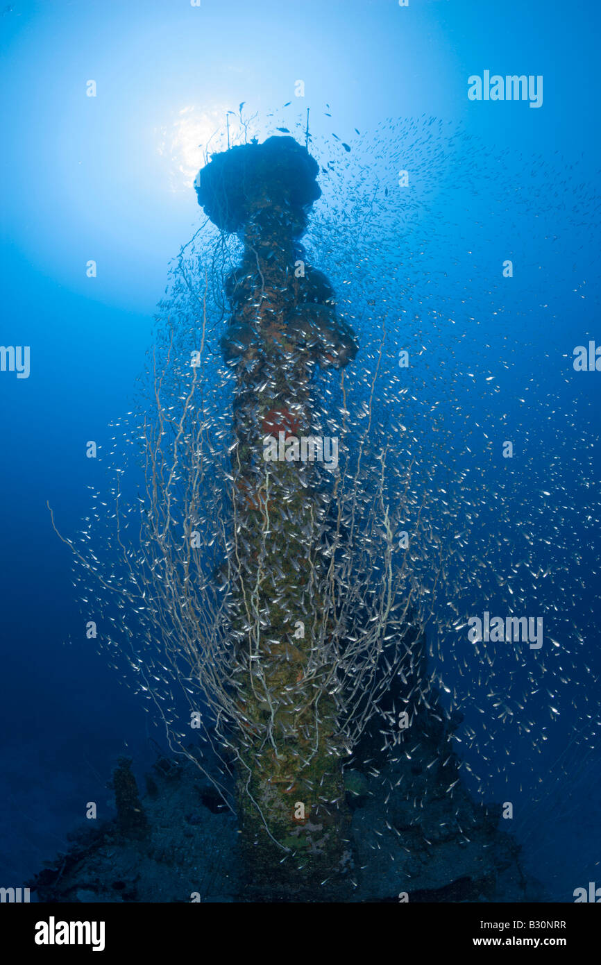 Torre di USS sommergibile Apogon Isole Marshall Bikini Atoll Micronesia Oceano Pacifico Foto Stock