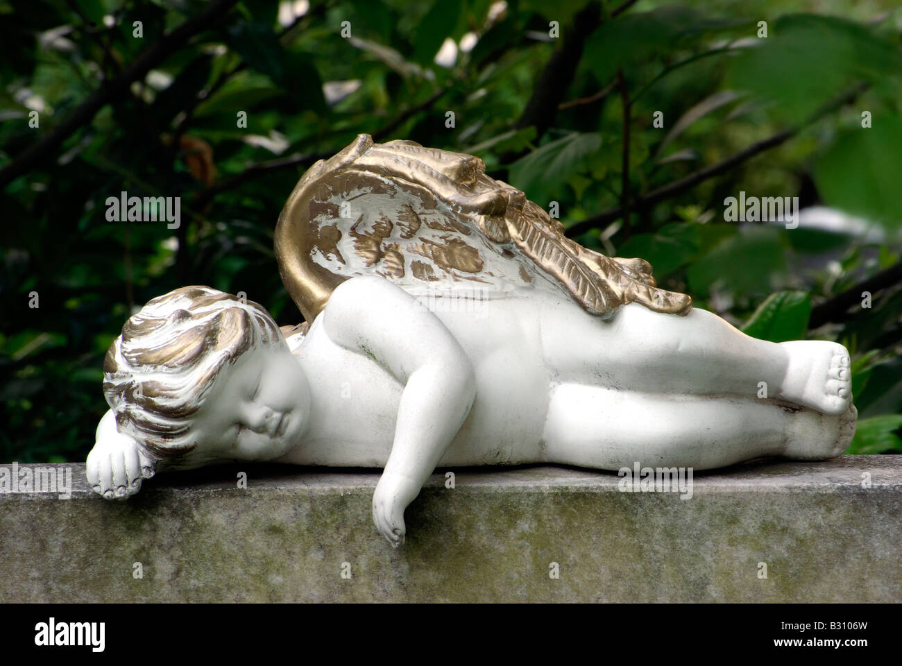 Sleeping angel putto Foto Stock