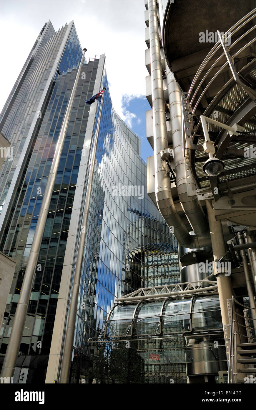 Lloyds e Willis edificio. Londra, Regno Unito Foto Stock