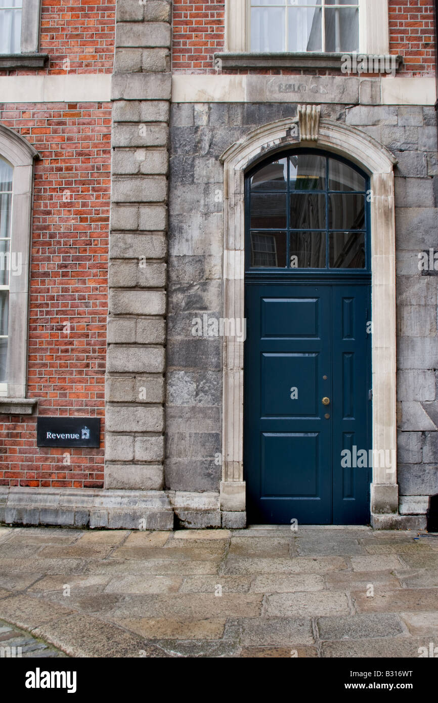 Entrate "Affari Interni" Dipartimento nel Castello di Dublino Foto Stock