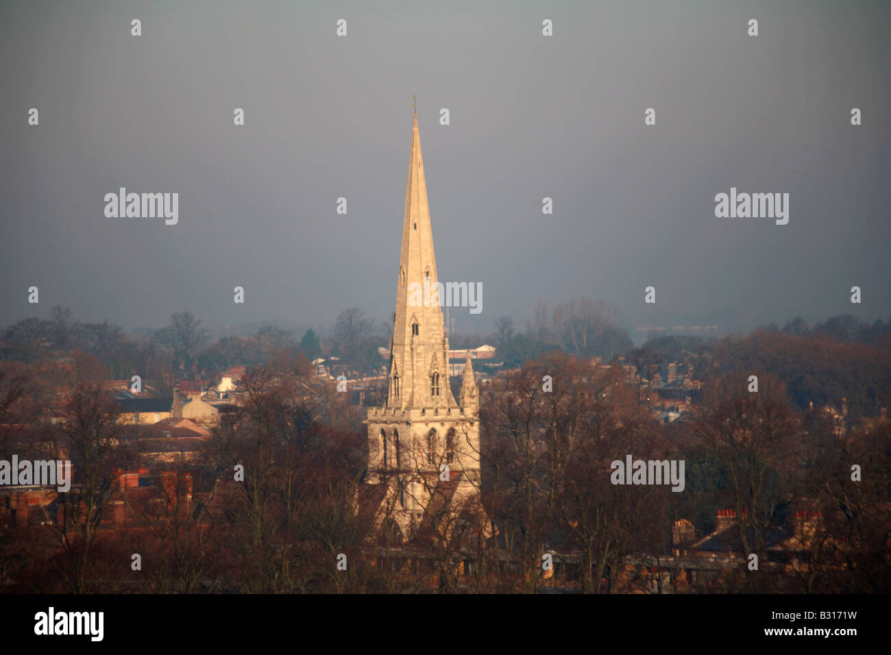 Chiesa tetti della città di Cambridge Cambridgeshire England Regno Unito Regno Unito Foto Stock