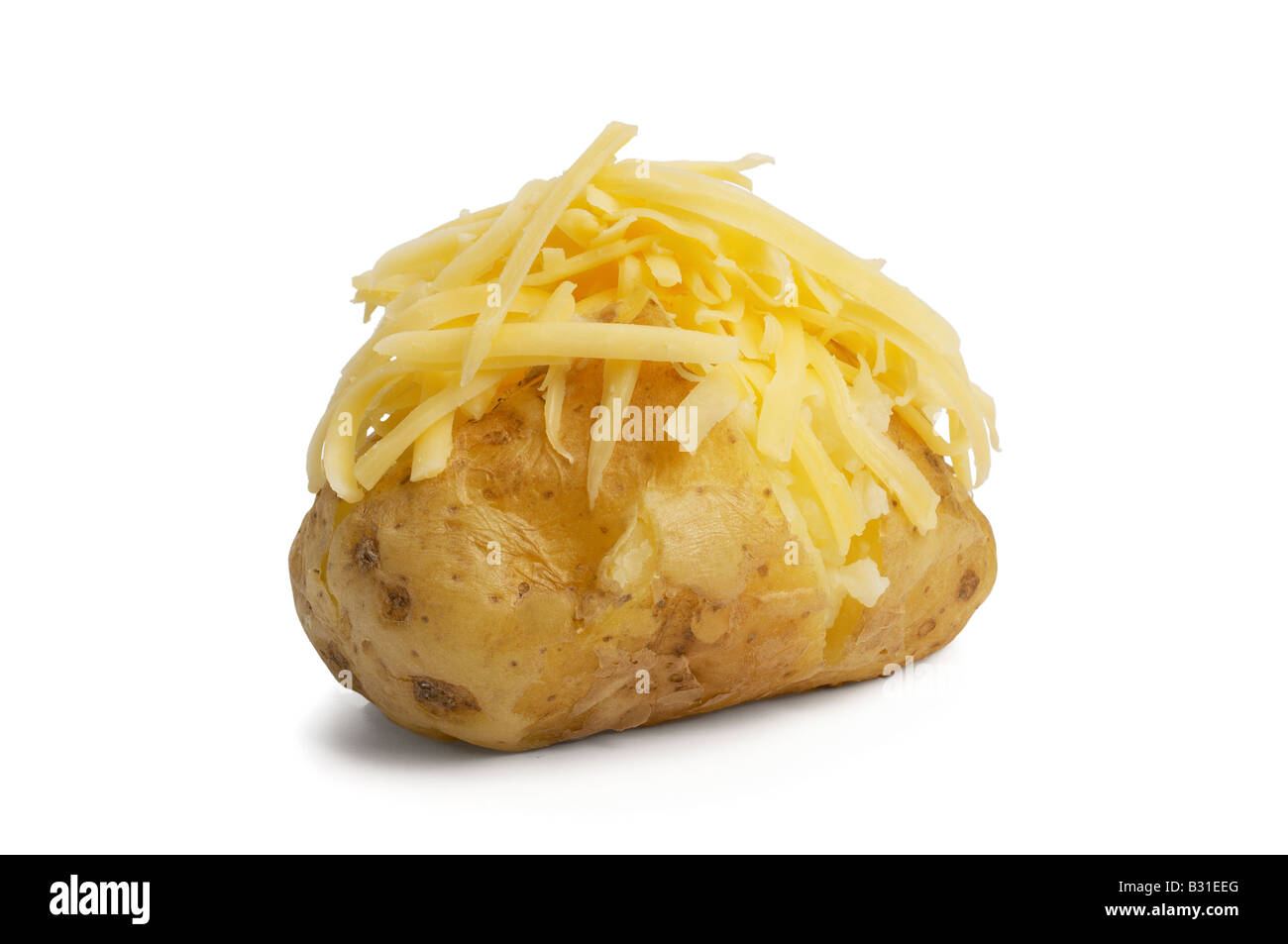 Patate al forno con formaggio cheddar Foto Stock