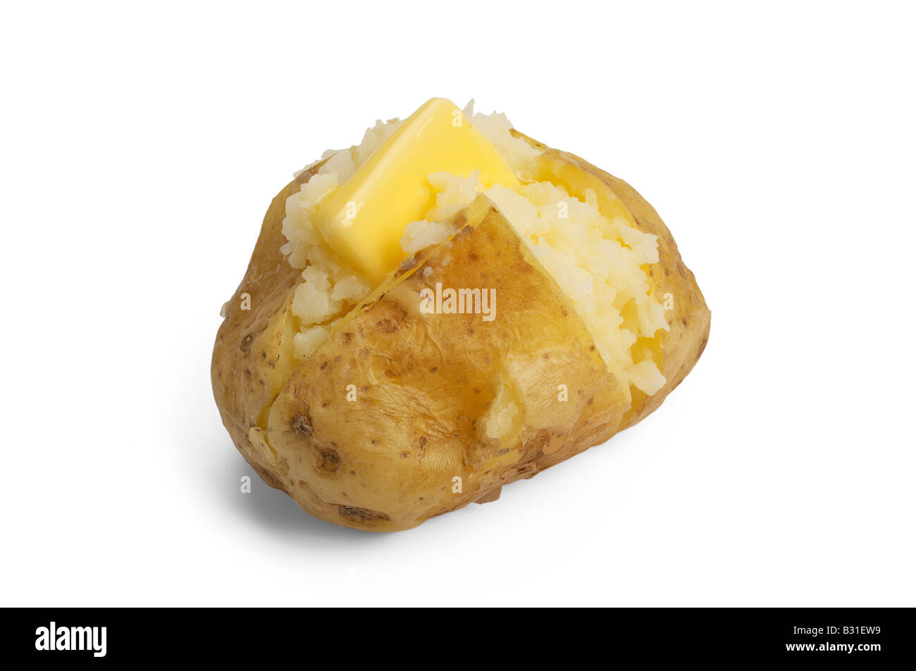 Patate al forno con burro Foto Stock