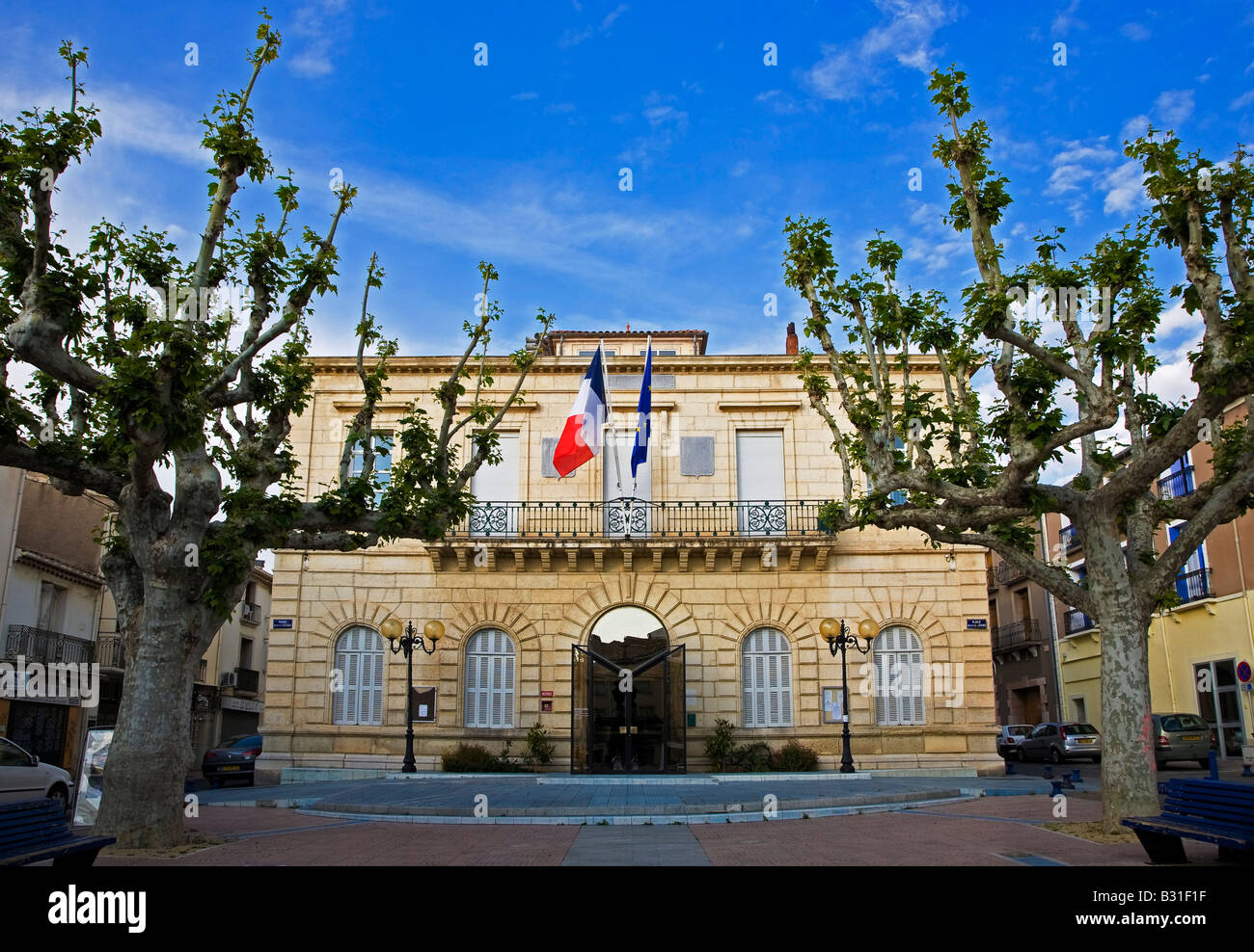 Ufficio di Maire (Sindaco), Meze, Languedoc-Roussillon, Francia Foto Stock