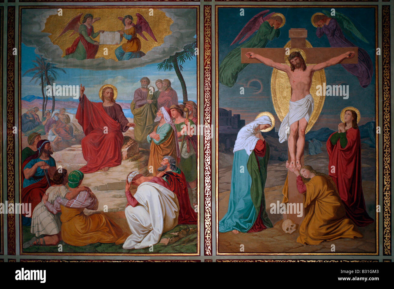 Innsbruck: Schloss Ambras: Cattedrale: La pittura religiosa Foto Stock