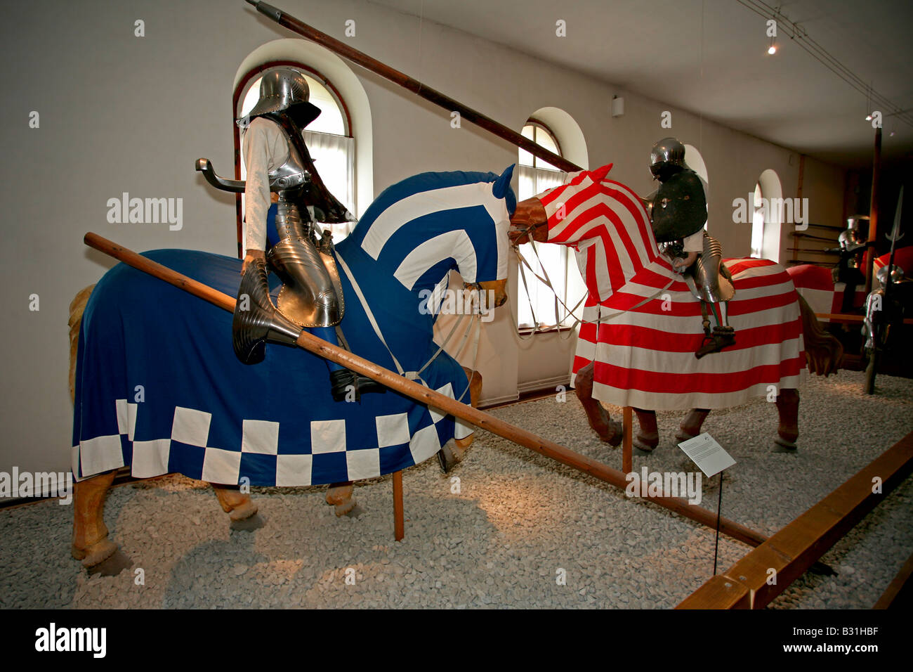 Il castello di Ambras: Il Armouries Foto Stock