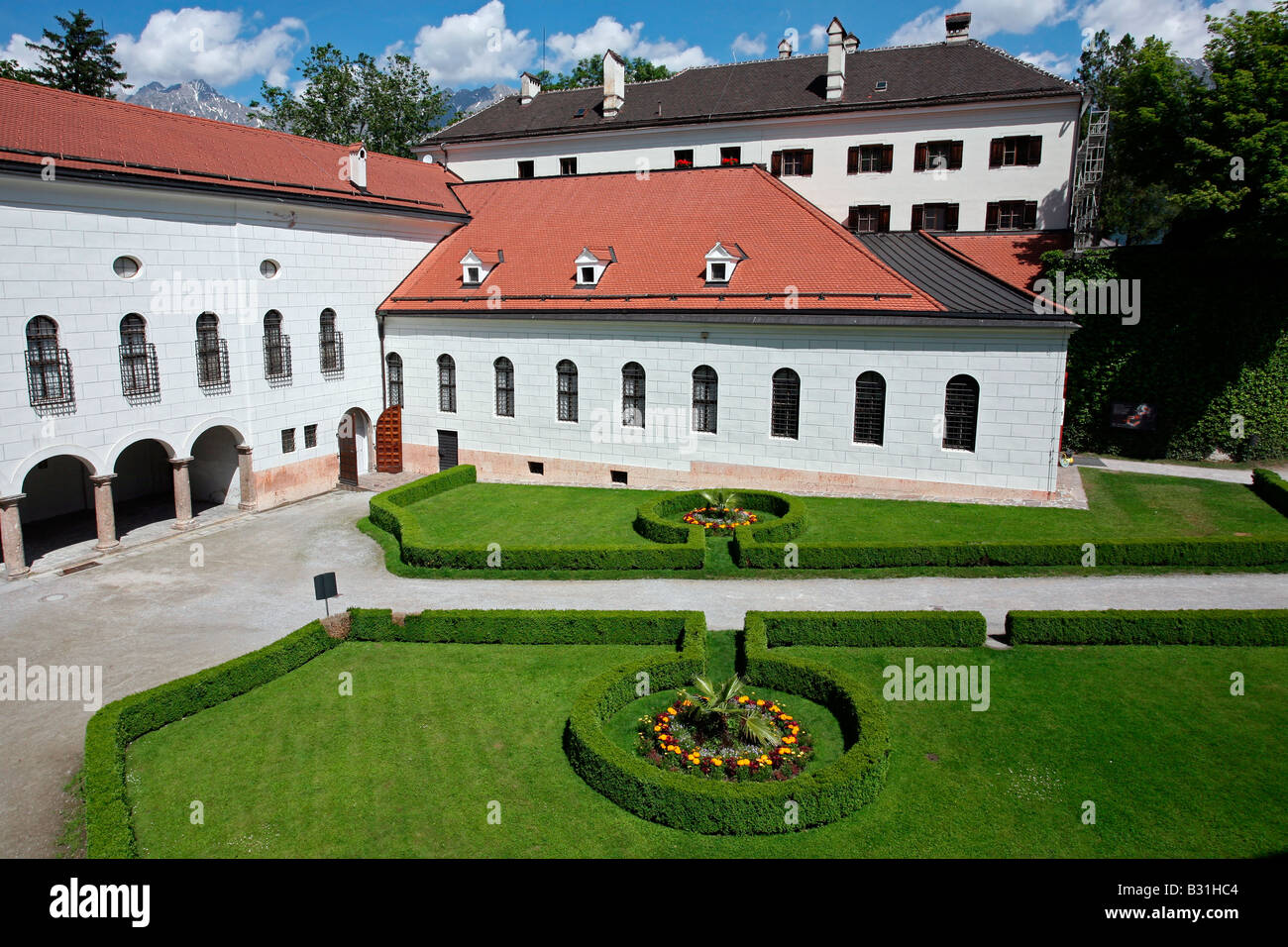 Il castello di Ambras: Palazzo e Giardini Foto Stock