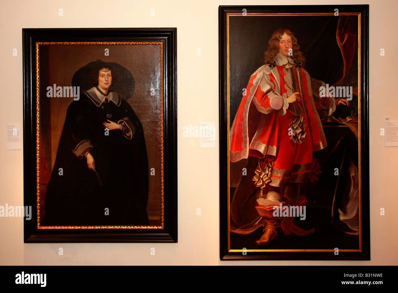 Innsbruck: Schloss Ambras: Habsburg righelli dipinti Foto Stock
