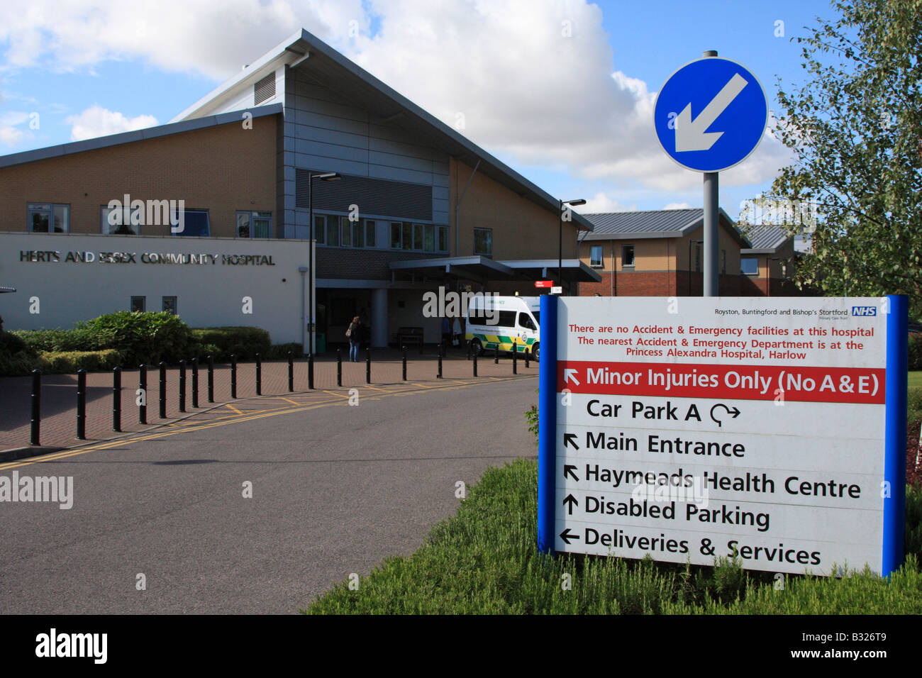 Herts ed Essex comunità ospedale NHS bishops stortford herts Inghilterra uk gb Foto Stock