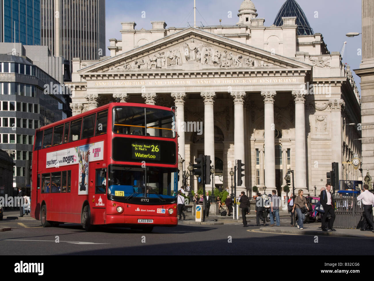 Il Royal Exchange City of London Inghilterra England Foto Stock